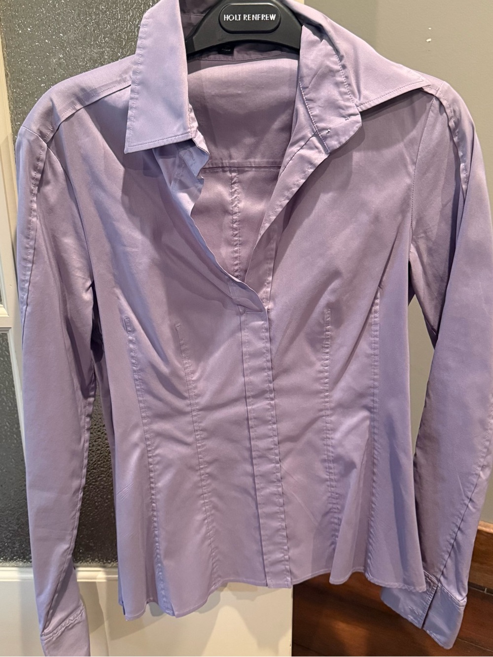 BOSS Hugo Boss Lavender Button-Front Blouse – Size 6
